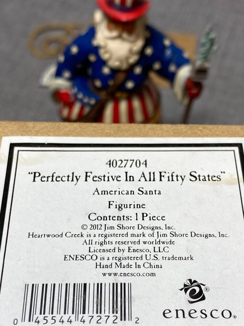 Jim Shore "Perfectly Festive in All Fifty States" Stars and Stripes Santa BOX - Picture 10 of 11